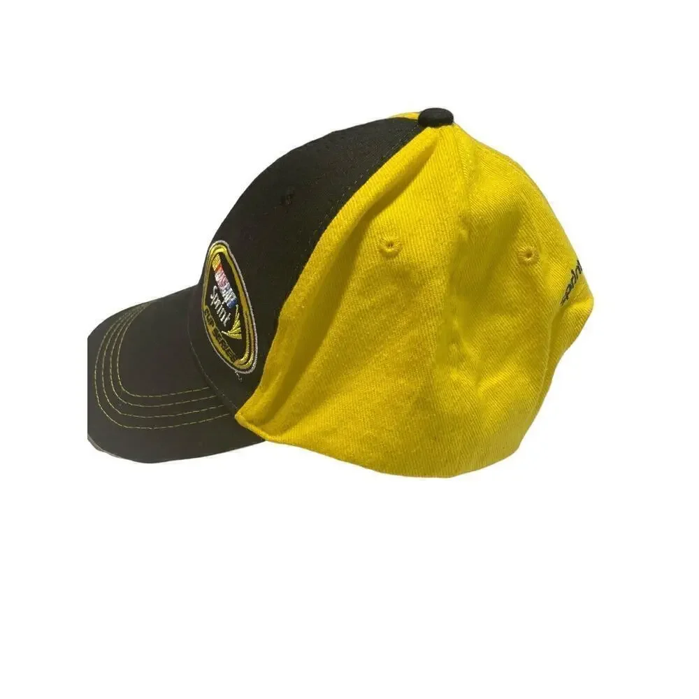 NASCAR Hat Sprint Cup Series Racing Adjustable StrapBack Yellow Embroidery Mens